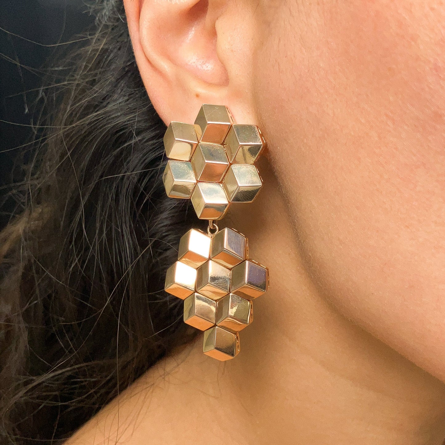 Rose Gold Dimensional Day/Night Earrings by Paolo Costagli, 18k· - Forever Rox