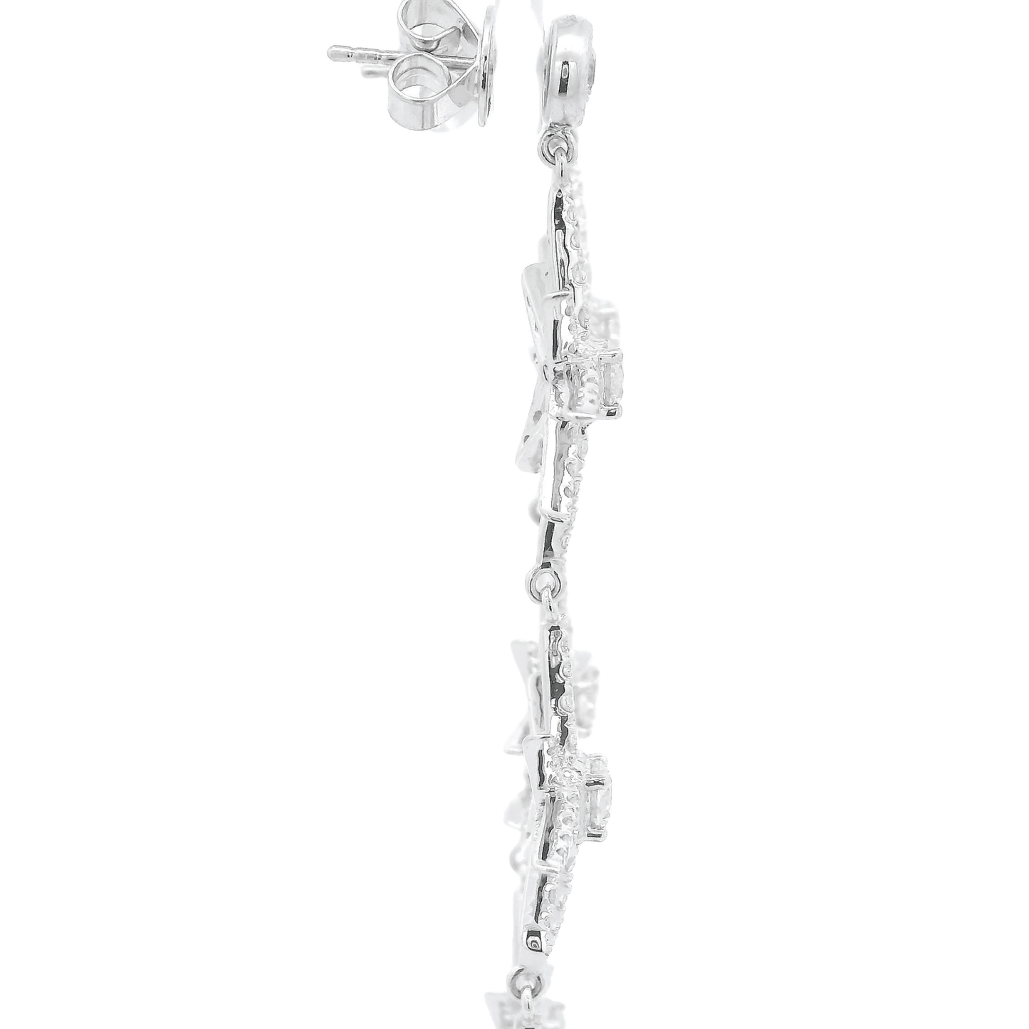 Round Brilliant Cut Diamond Three Star Dangles - Forever Rox