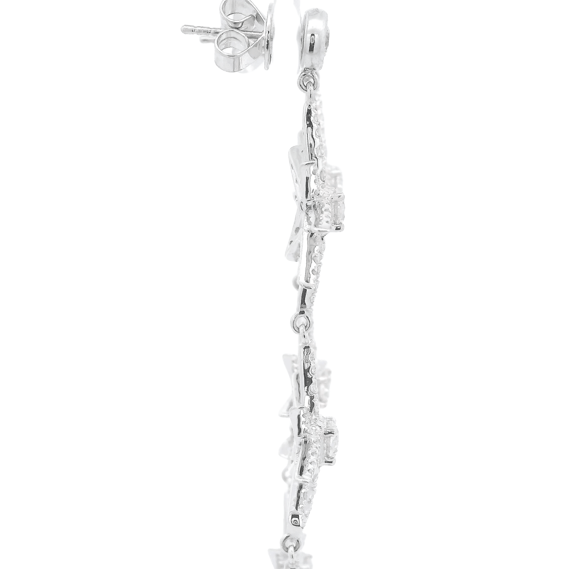 Round Brilliant Cut Diamond Three Star Dangles - Forever Rox