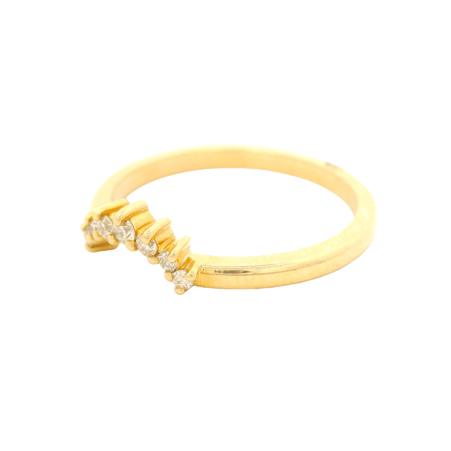 Round Curved Diamond Band - Forever Rox