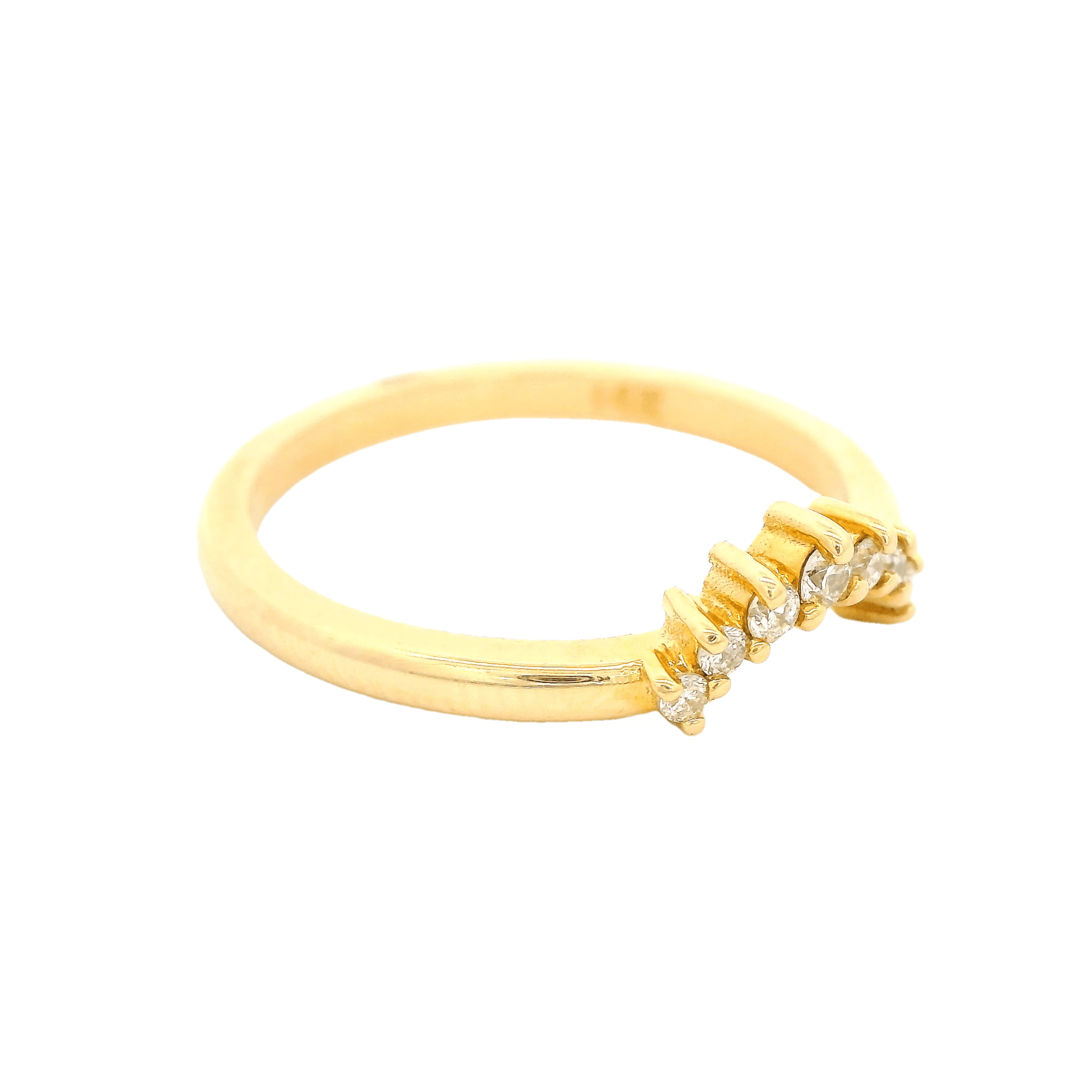 Round Curved Diamond Band - Forever Rox