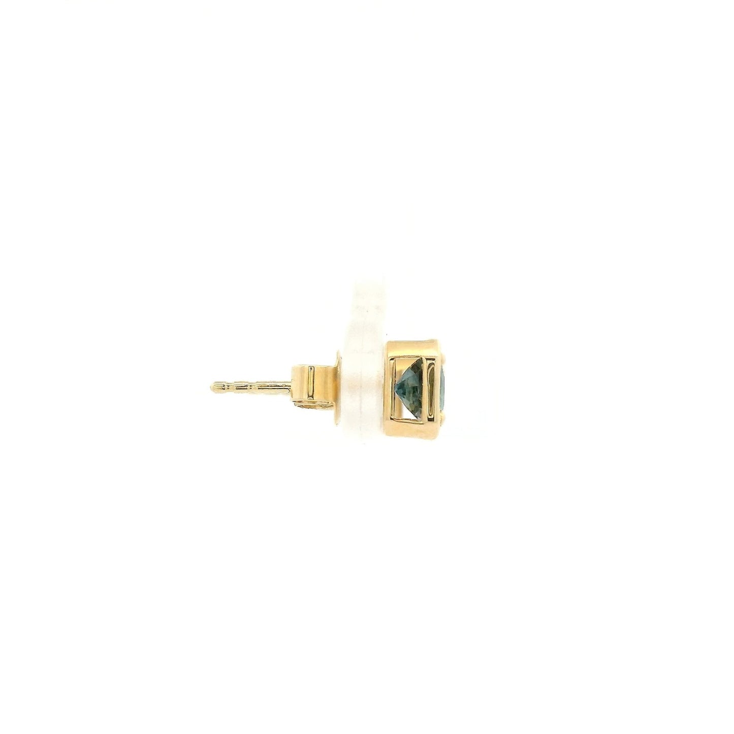 Round Cut Blue Sapphire Square Studs - Forever Rox Fine Jewelry