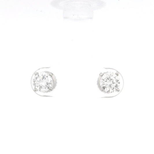 Round Cut Diamond Studs with Screw Backs - Forever Rox