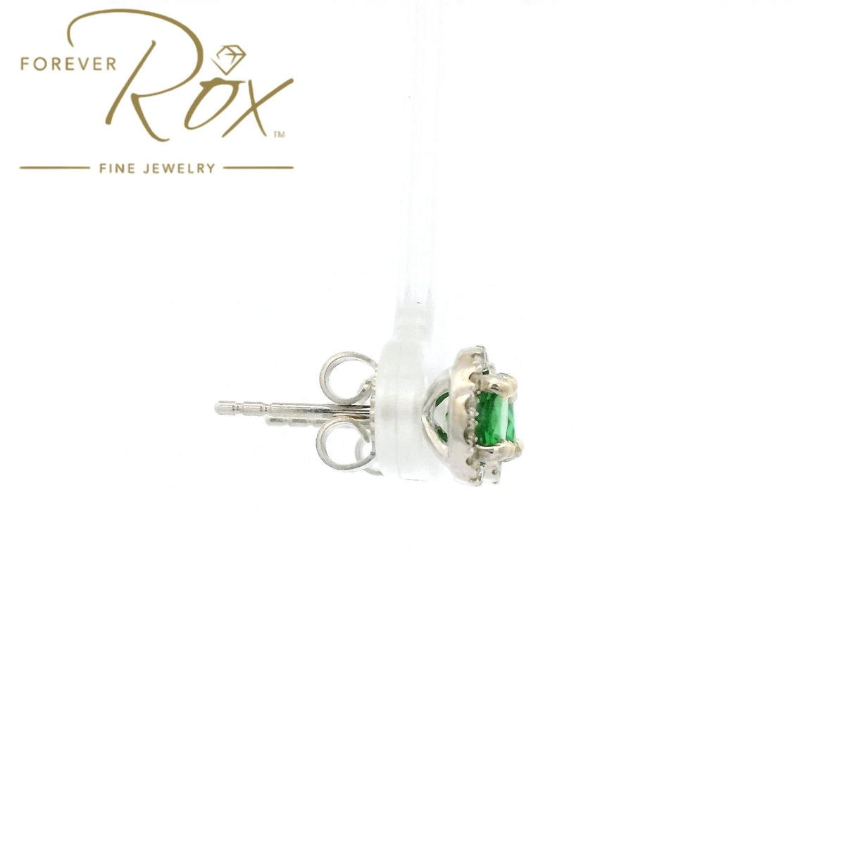 Round Cut Tsavorite Garnet & Diamond Studs - Forever Rox Fine Jewelry