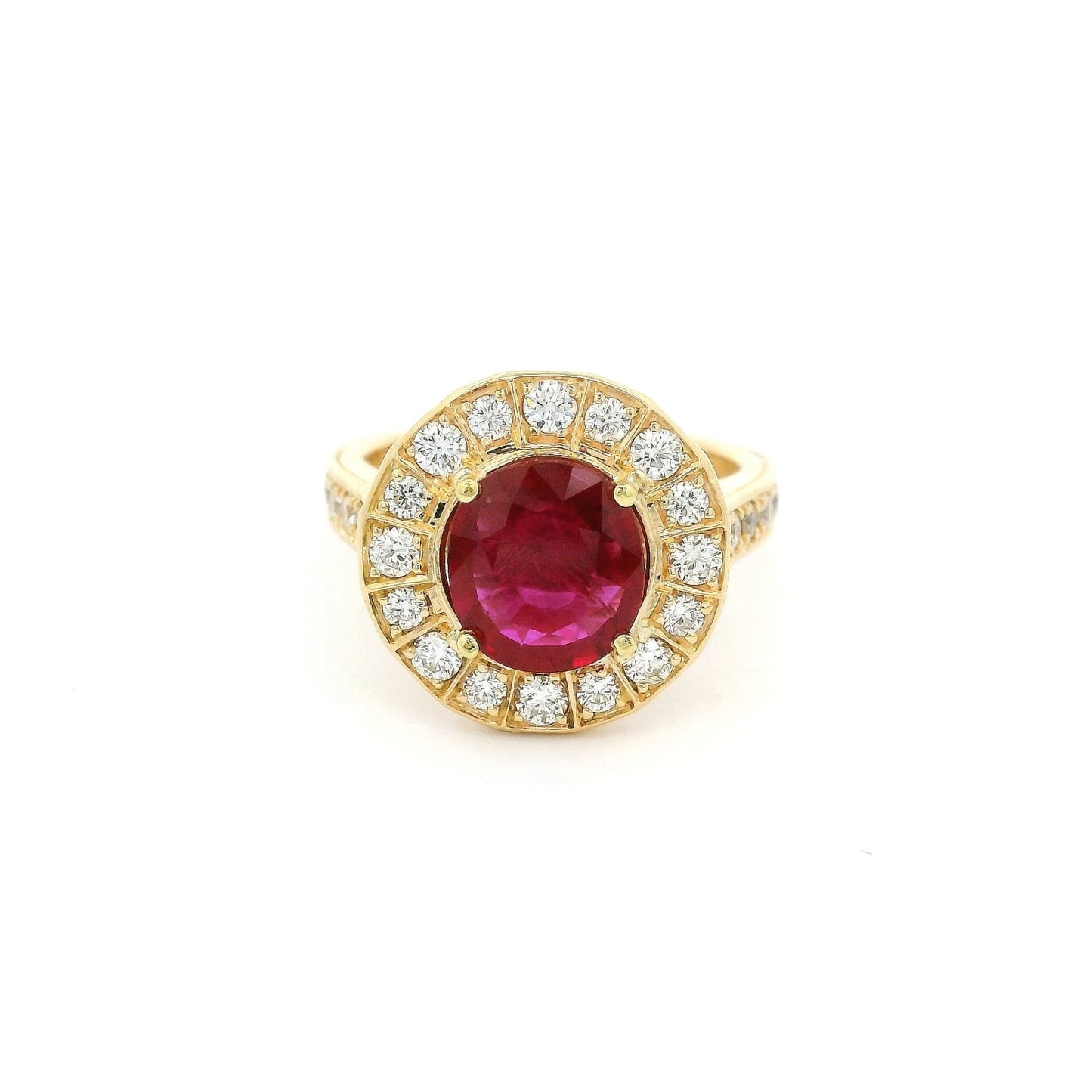 Round Ruby & Diamond Ring - Forever Rox