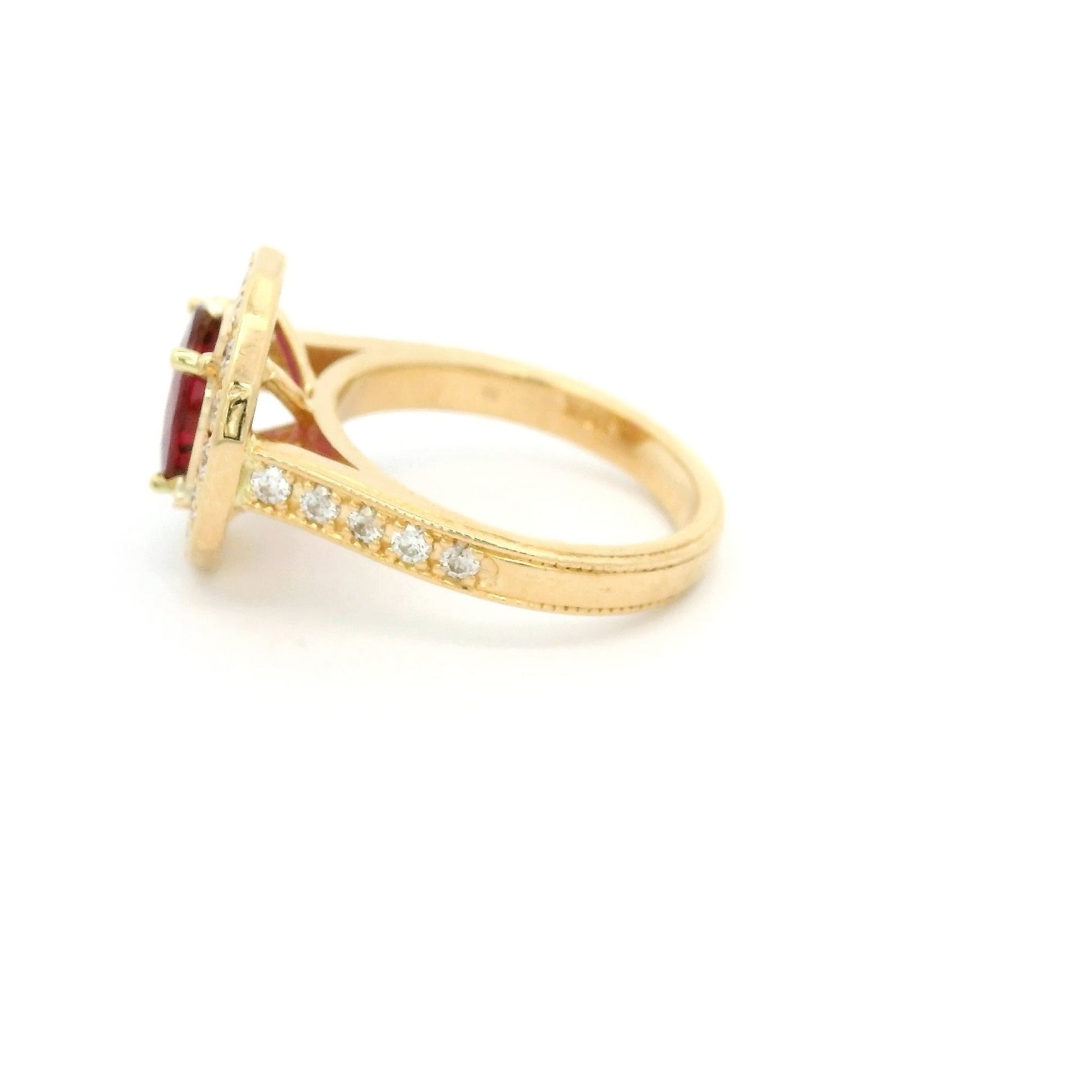 Round Ruby & Diamond Ring - Forever Rox
