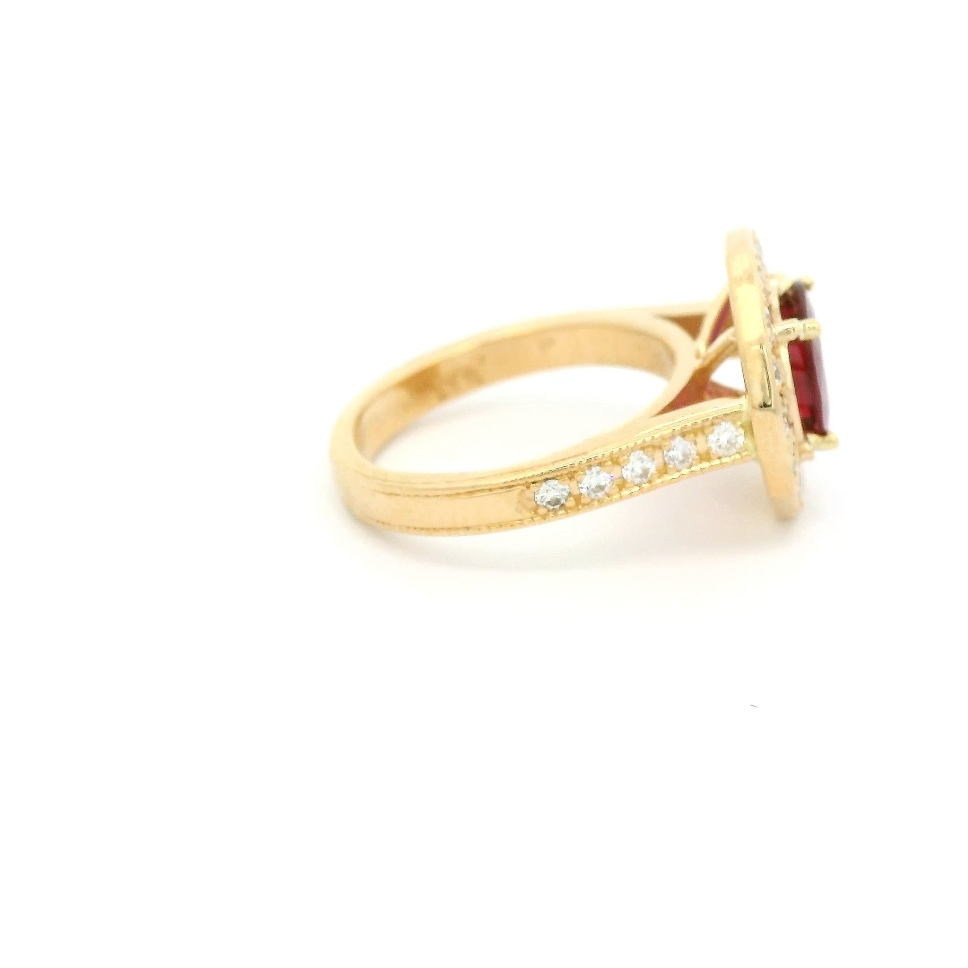 Round Ruby & Diamond Ring - Forever Rox