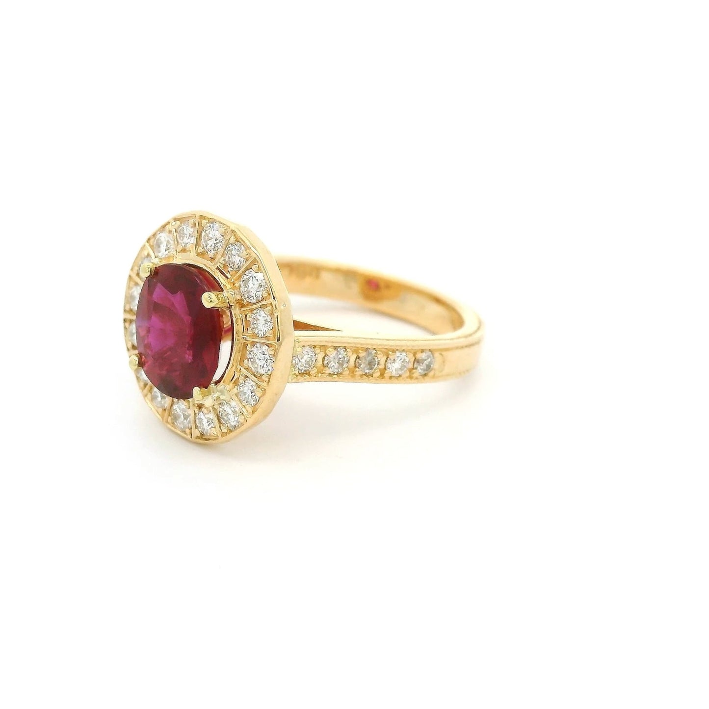 Round Ruby & Diamond Ring - Forever Rox