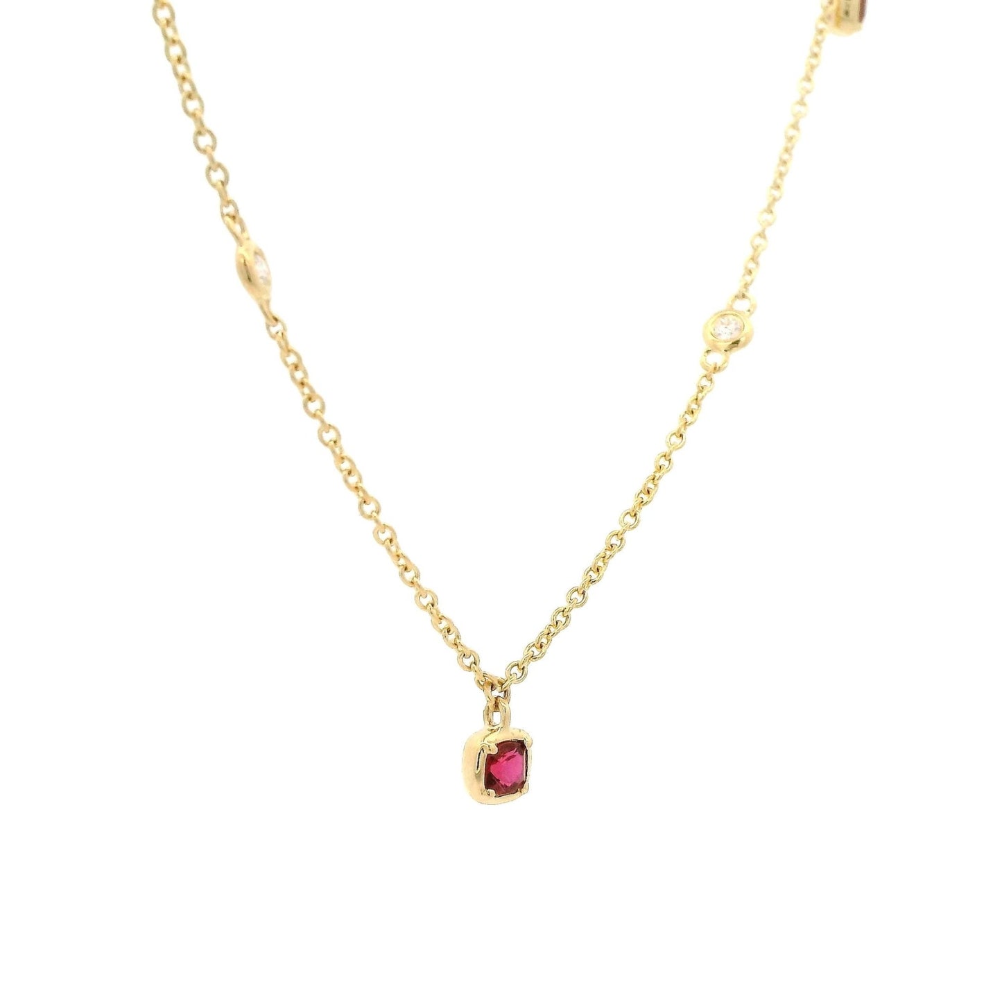 Rubies & Diamond by the Yard Necklace - Forever Rox