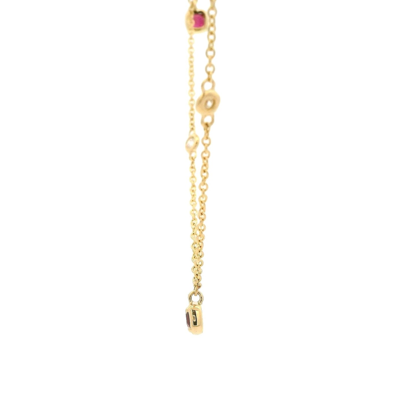 Rubies & Diamond by the Yard Necklace - Forever Rox