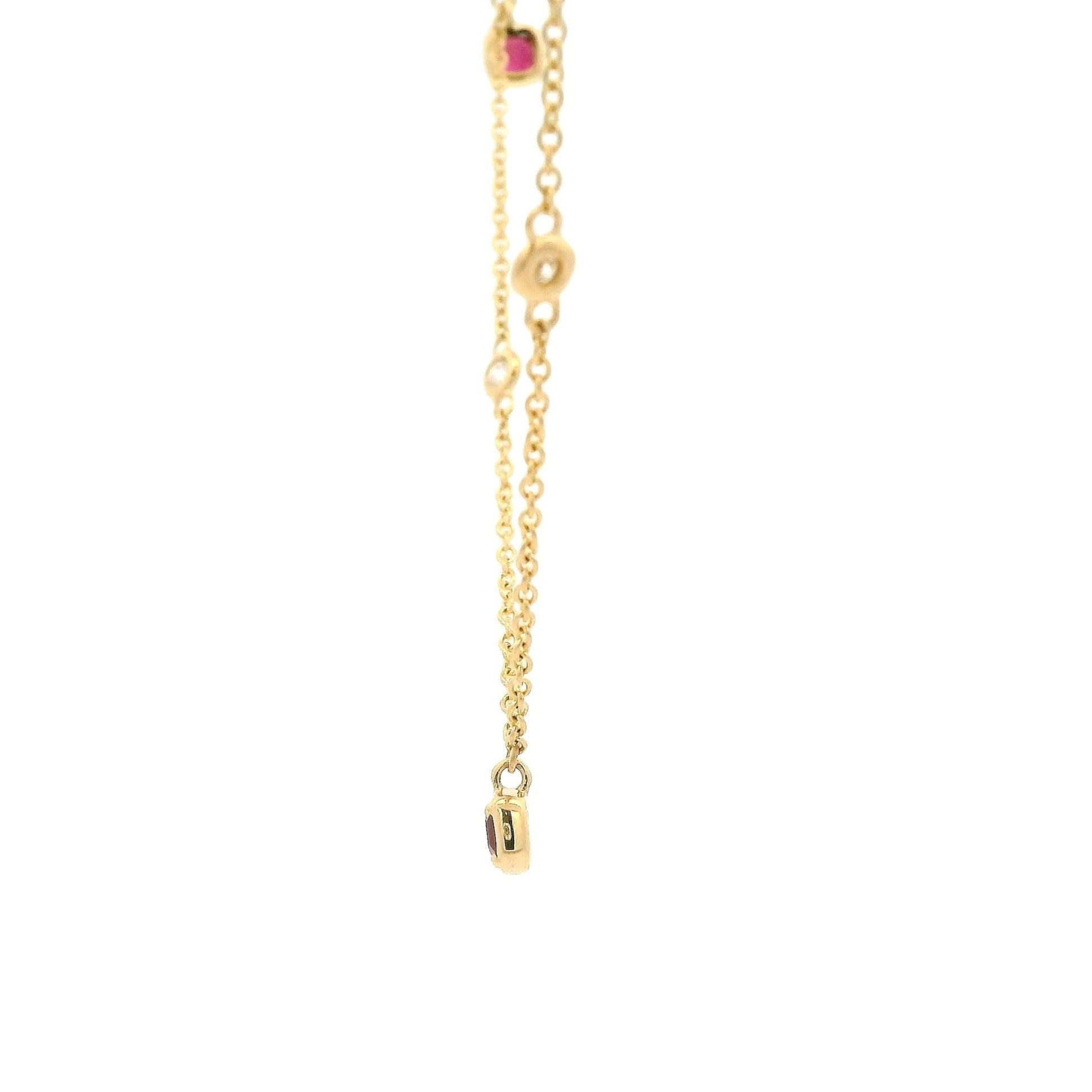 Rubies & Diamond by the Yard Necklace - Forever Rox