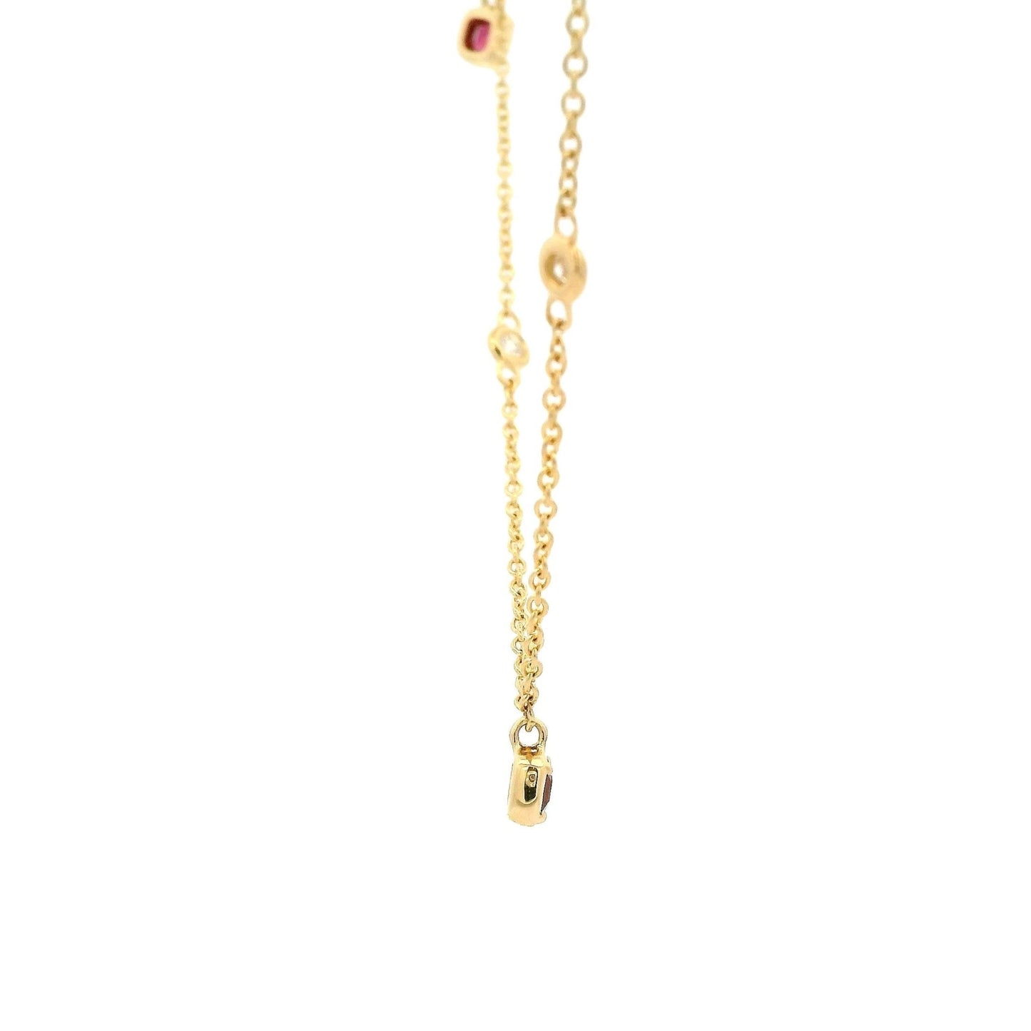 Rubies & Diamond by the Yard Necklace - Forever Rox
