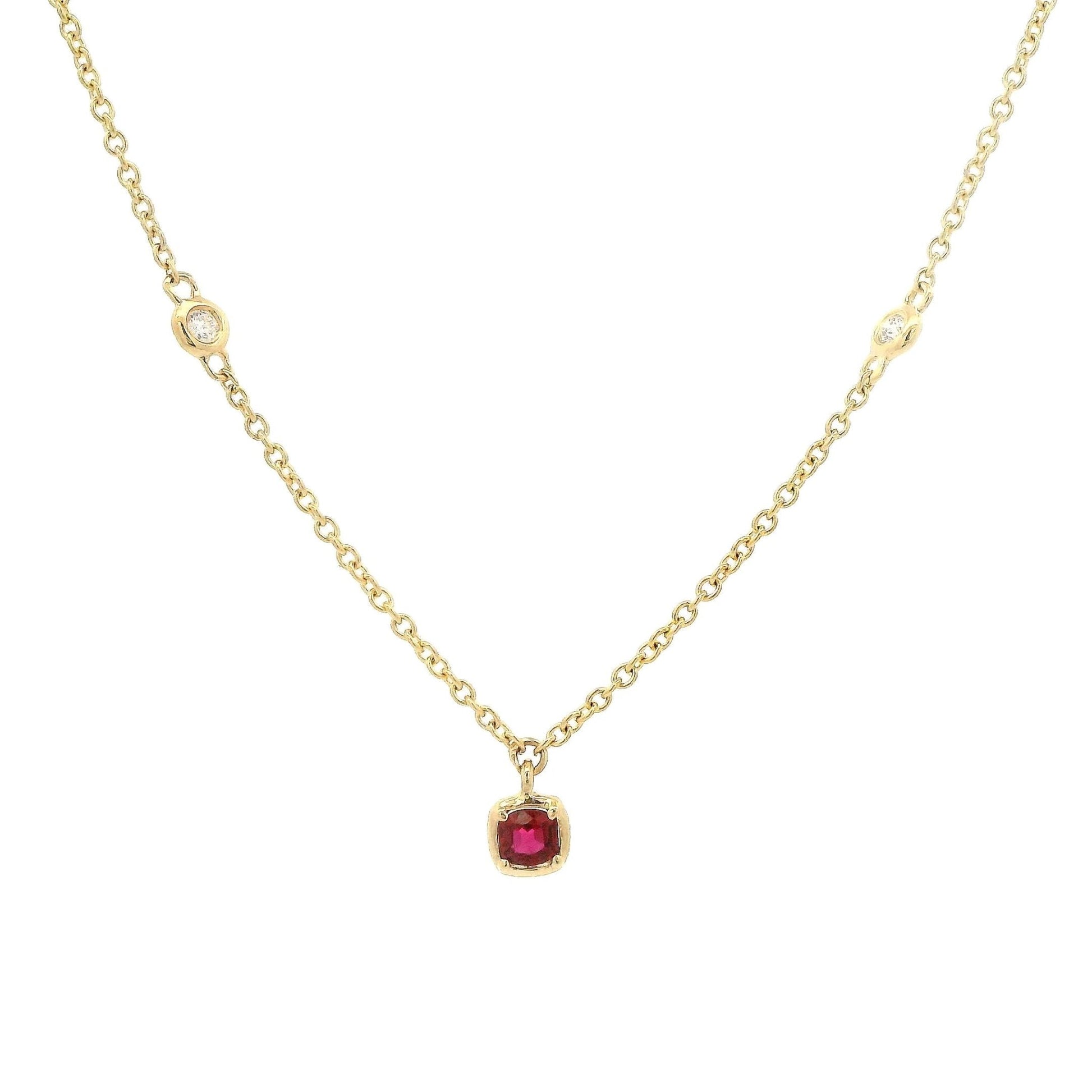 Rubies & Diamond by the Yard Necklace - Forever Rox
