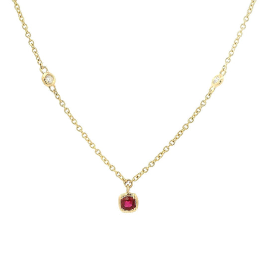 Rubies & Diamond by the Yard Necklace - Forever Rox