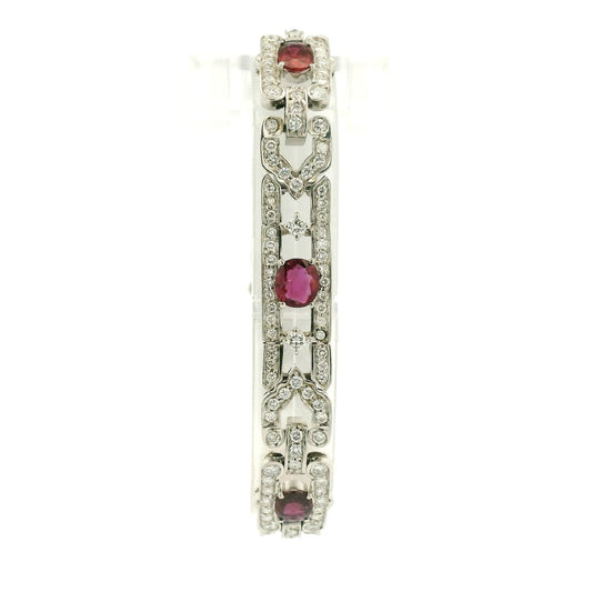 Ruby & Diamond Art Deco Bracelet - Forever Rox Fine Jewelry
