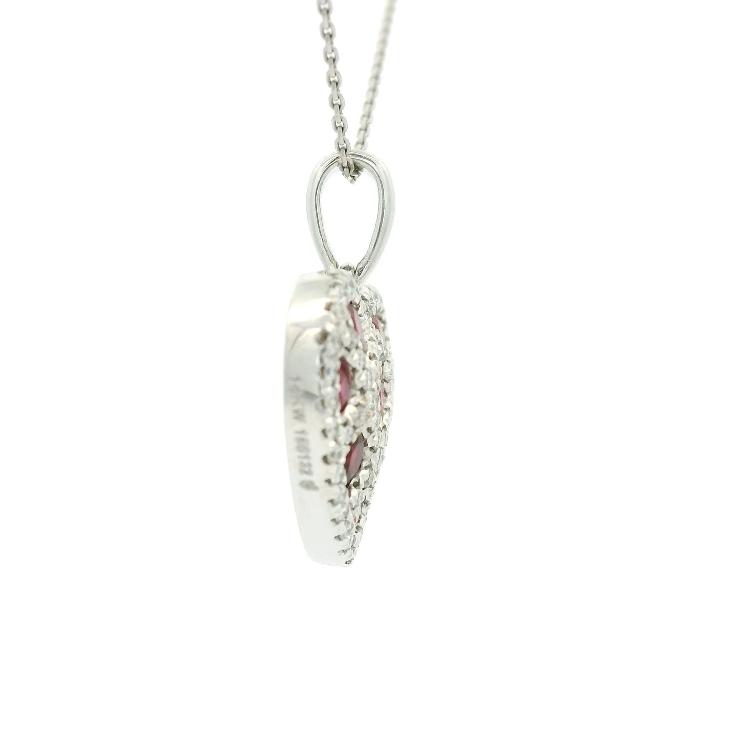 Ruby & Diamond Heart Pendant - Forever Rox