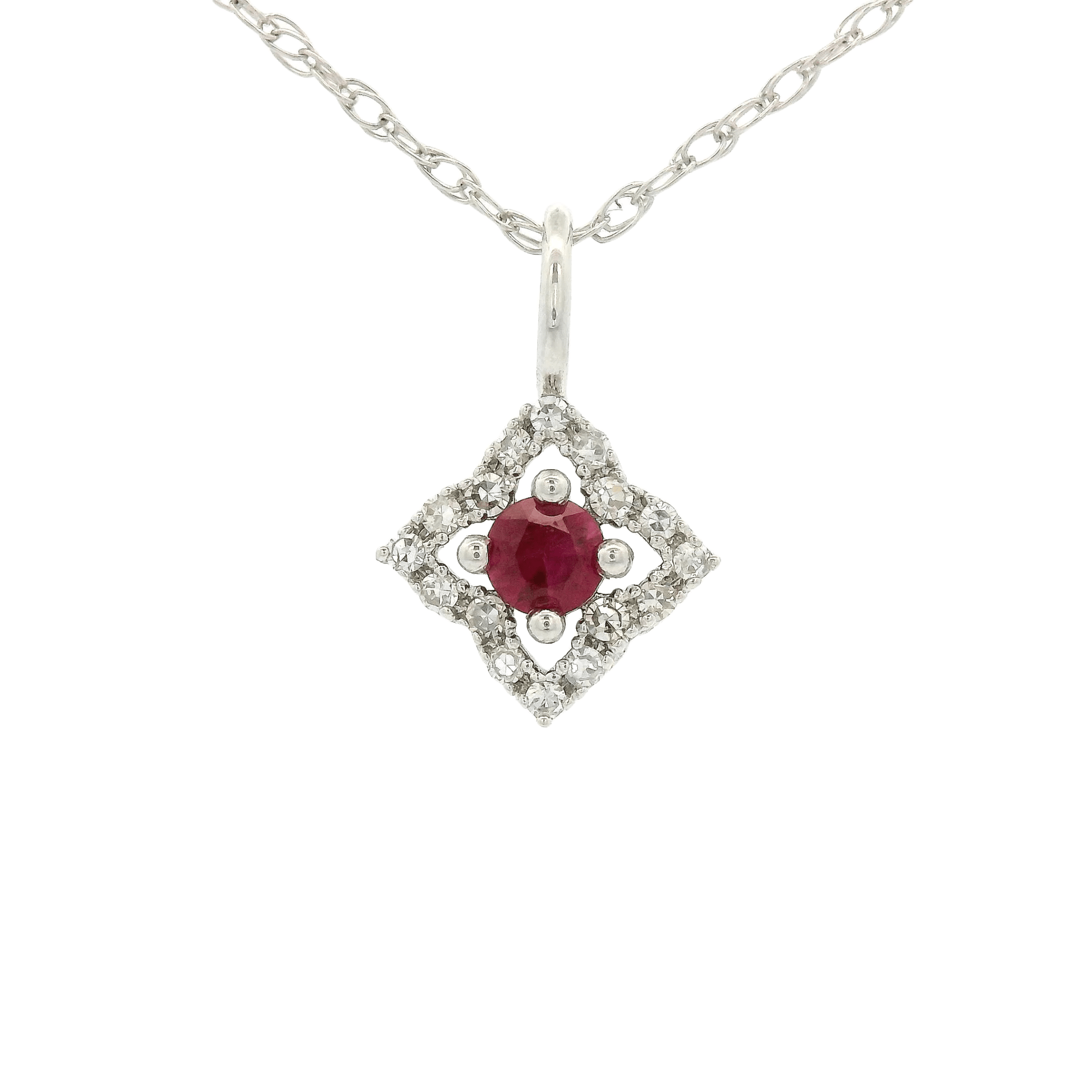 Ruby & Diamond Star Pendant - Forever Rox