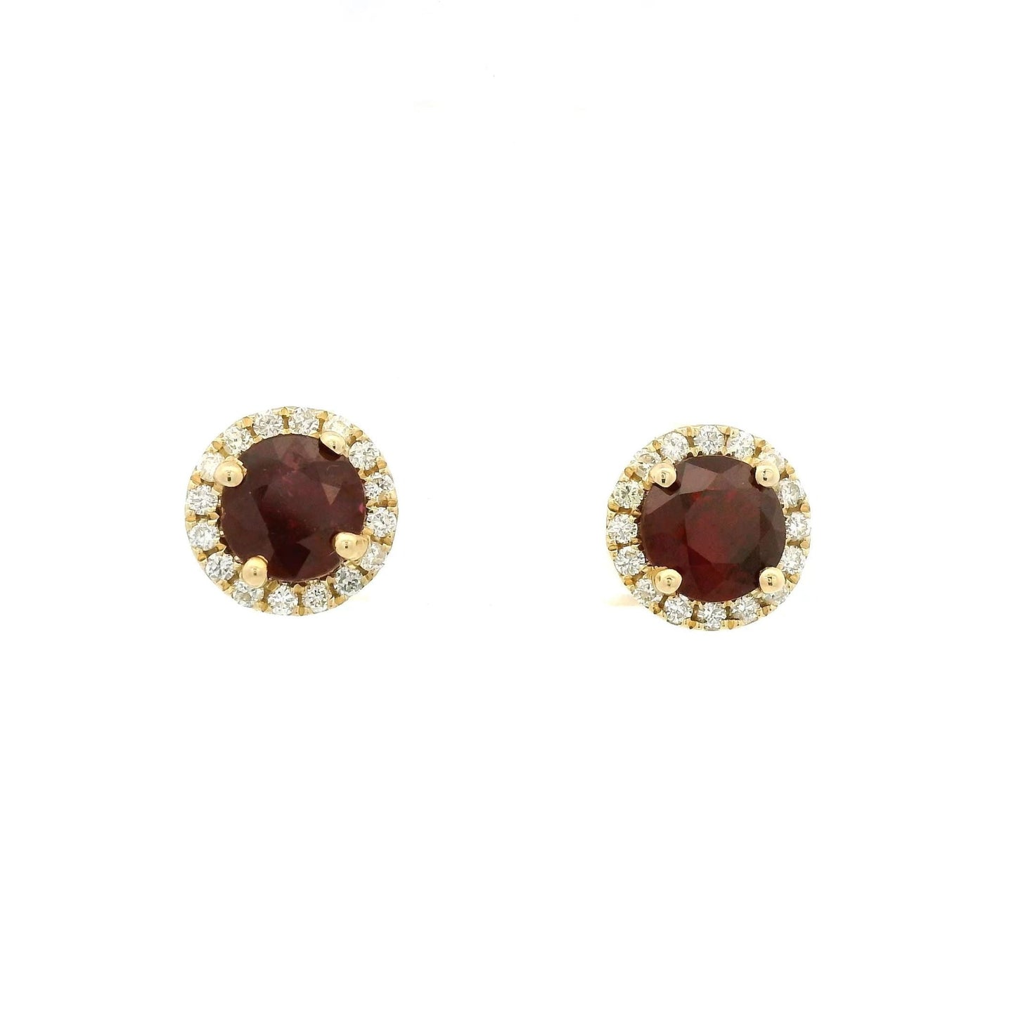 Ruby & Diamond Studs - Forever Rox