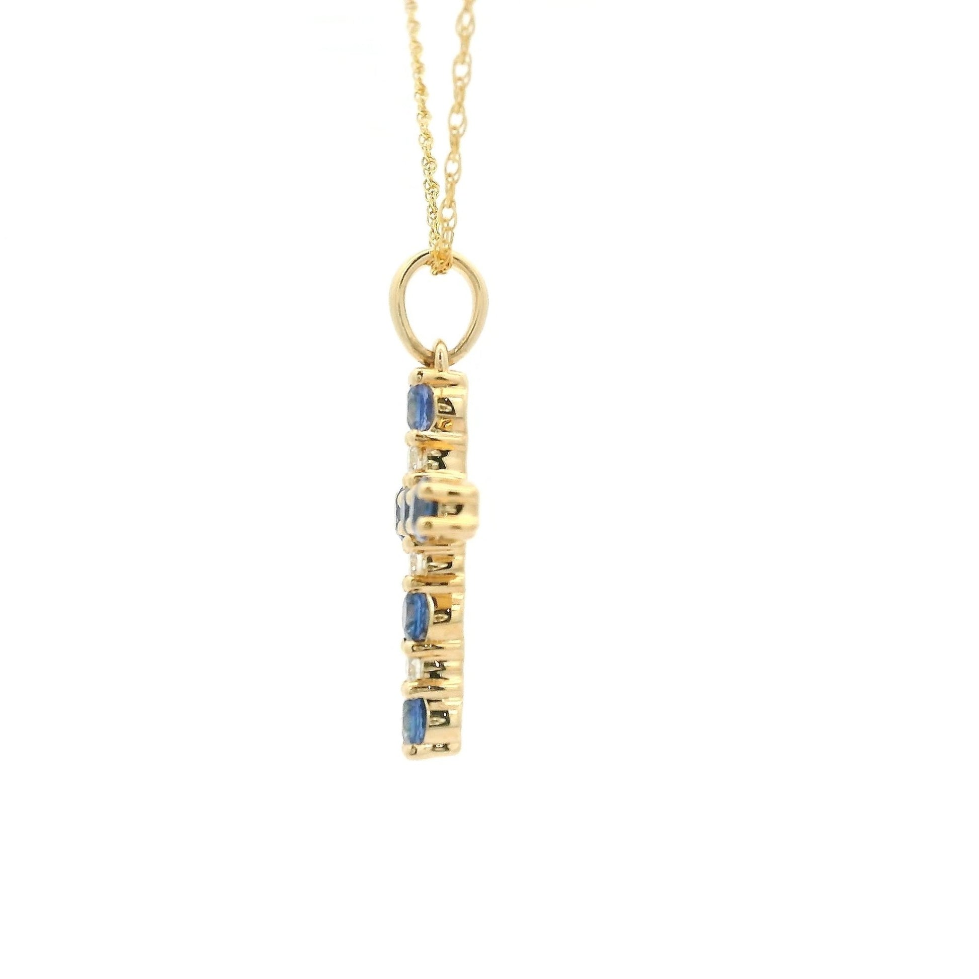 Sapphire & Diamond Cross - Forever Rox Fine Jewelry