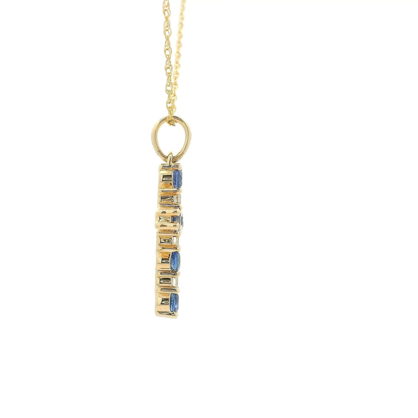 Sapphire & Diamond Cross - Forever Rox Fine Jewelry