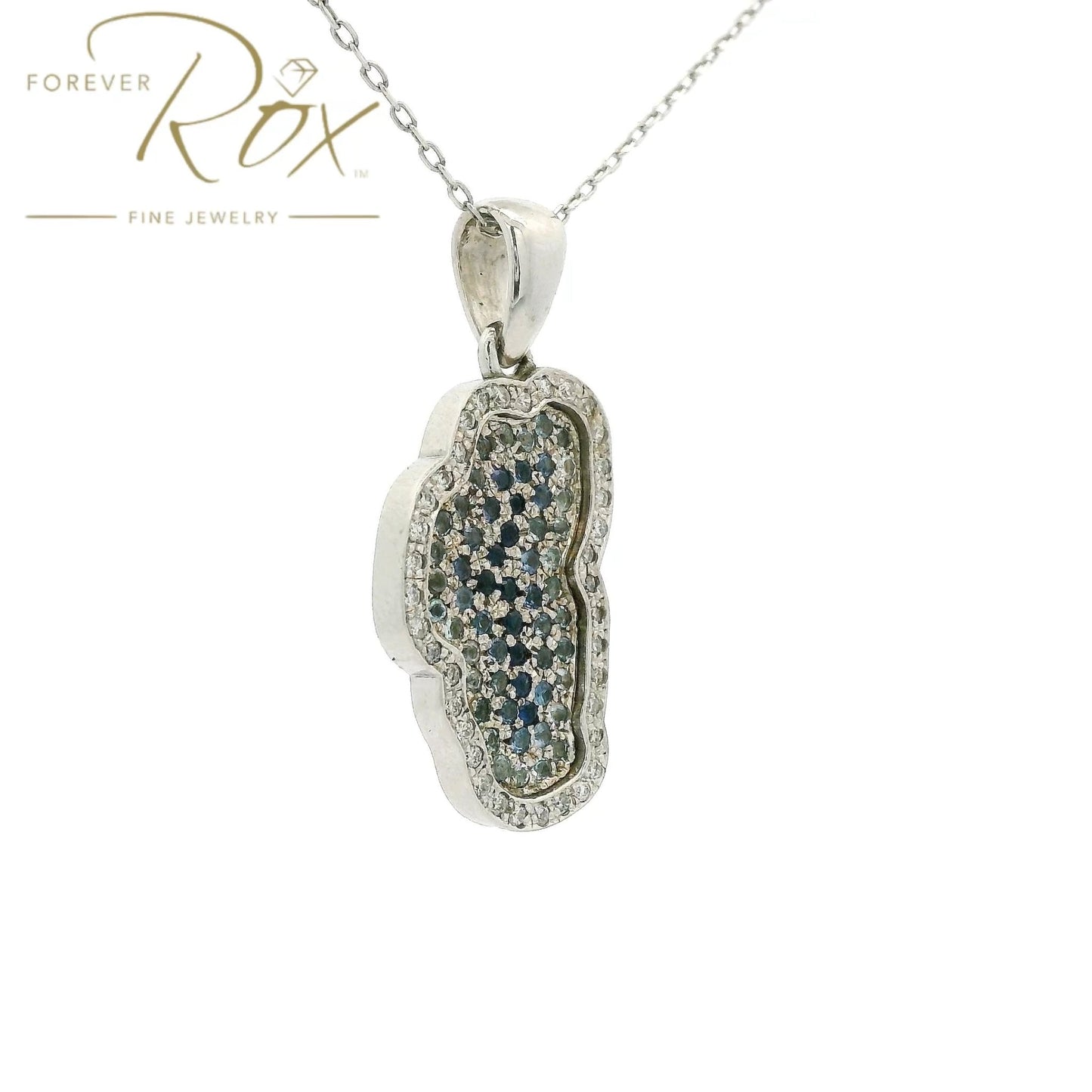 Sapphire & Diamond Lake Tahoe Pendant - Forever Rox