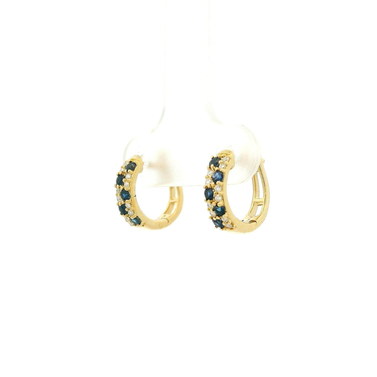 Sapphire & Diamond Pavé Hoops - Forever Rox Fine Jewelry