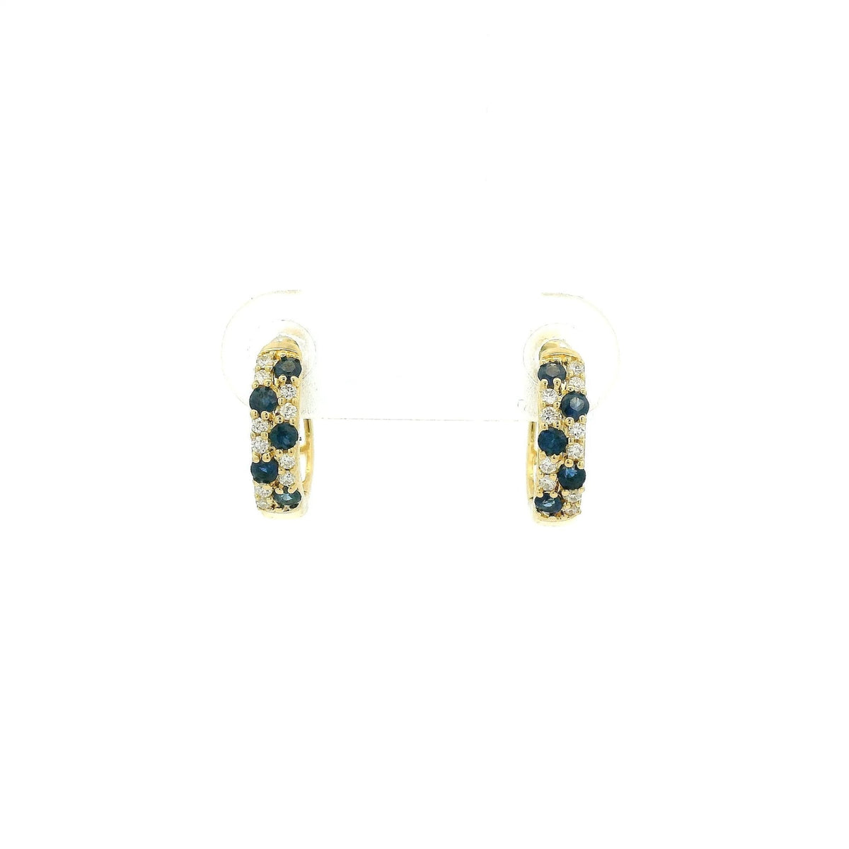 Sapphire & Diamond Pavé Hoops - Forever Rox Fine Jewelry