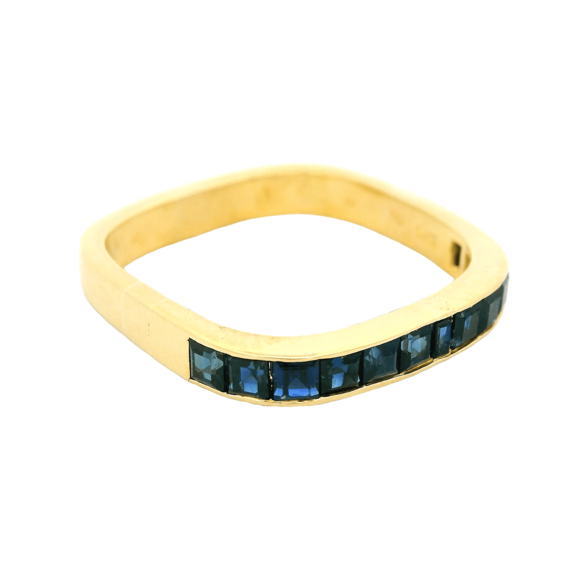Sapphire Rounded Square Shape Band - Forever Rox