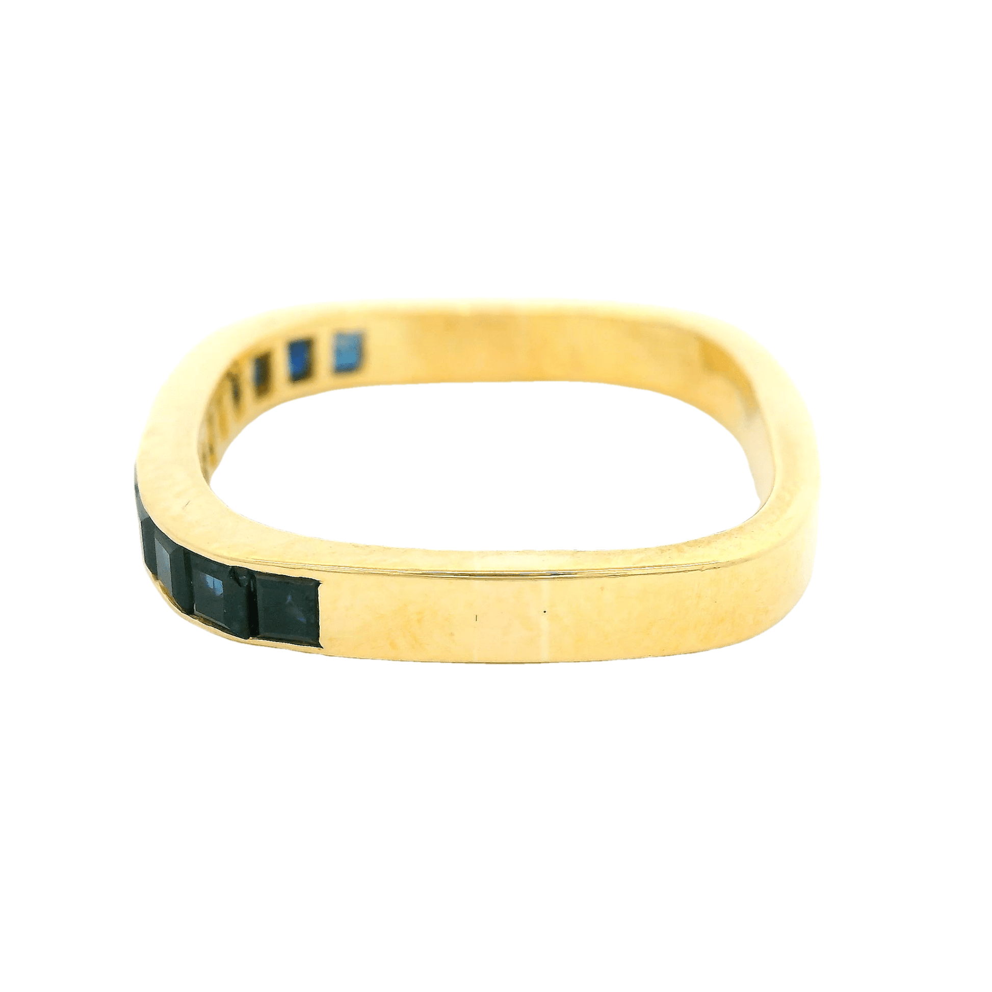 Sapphire Rounded Square Shape Band - Forever Rox
