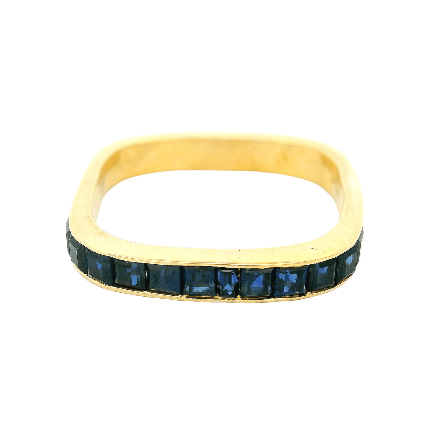 Sapphire Rounded Square Shape Band - Forever Rox