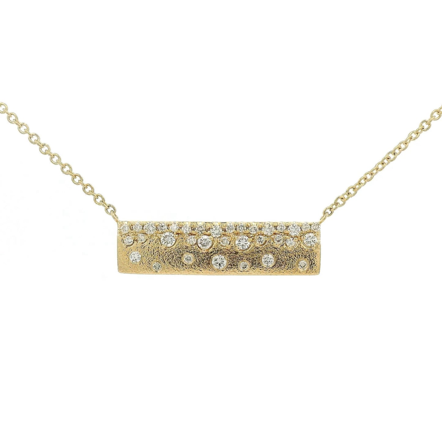 Scatter Diamond Bar Pendant - Forever Rox