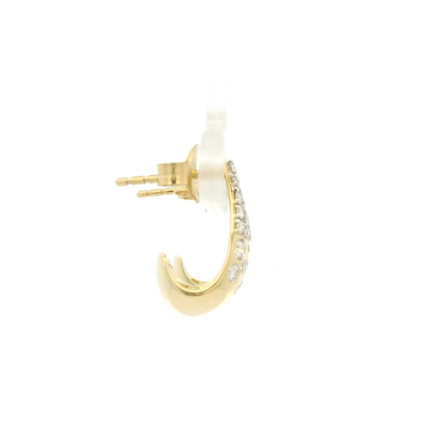 Scatter Diamond Teardrop Half Hoops - Forever Rox Fine Jewelry