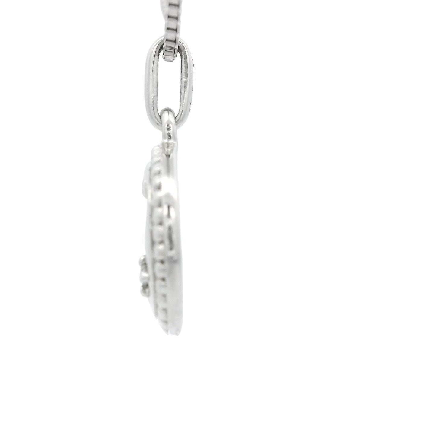 Silver Clover pendant With Diamond - Forever Rox
