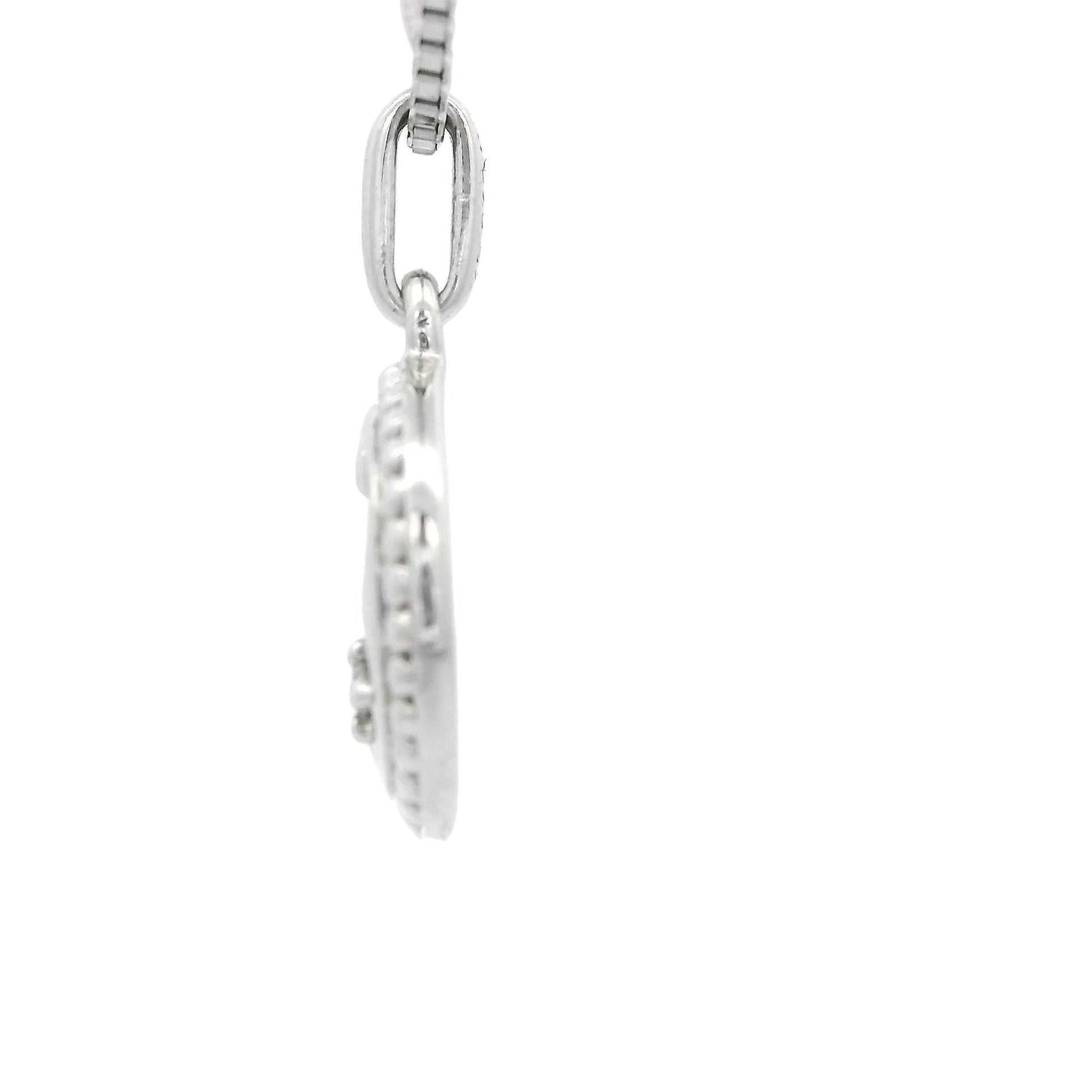 Silver Clover pendant With Diamond - Forever Rox