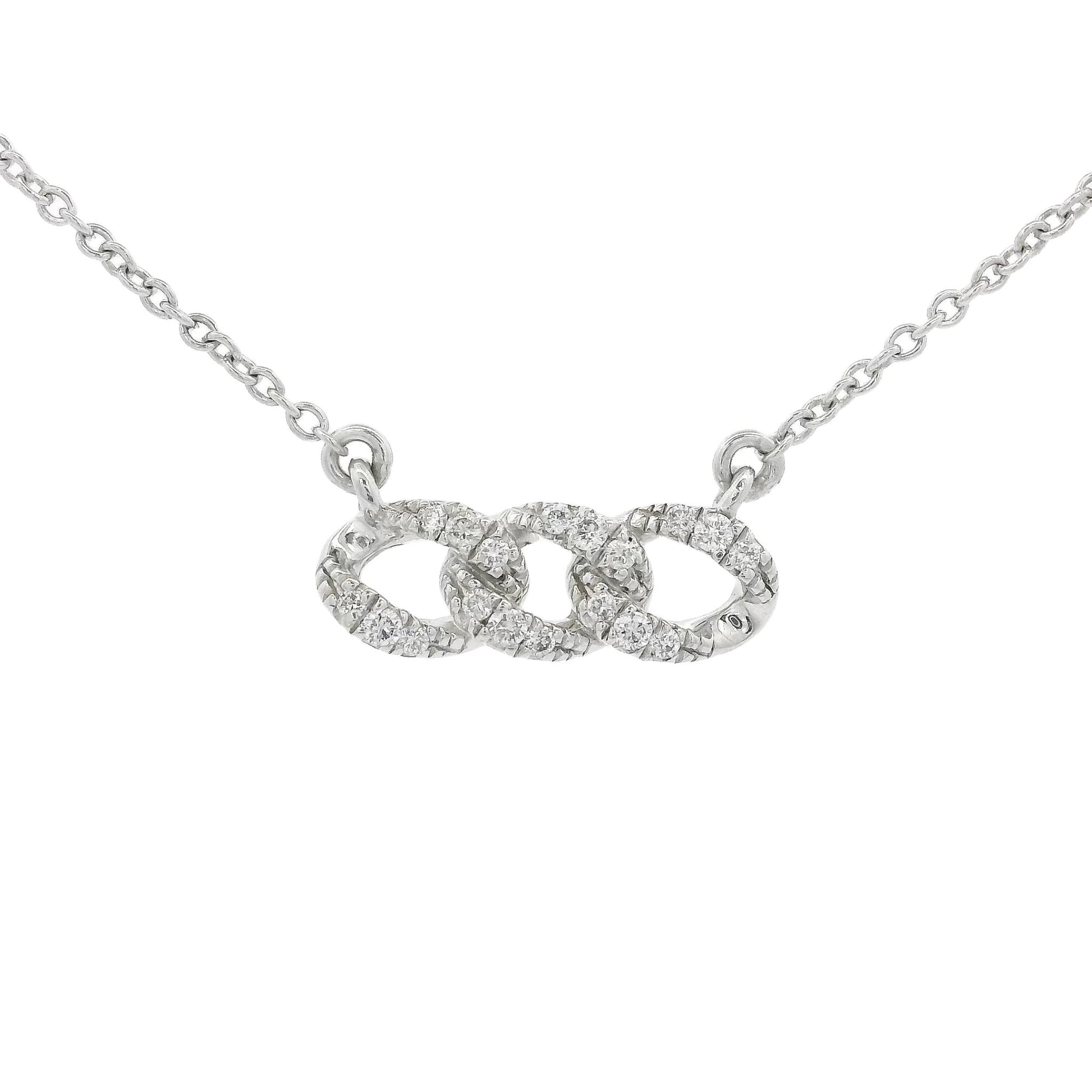 Silver Diamond Chainlink Pendant - Forever Rox