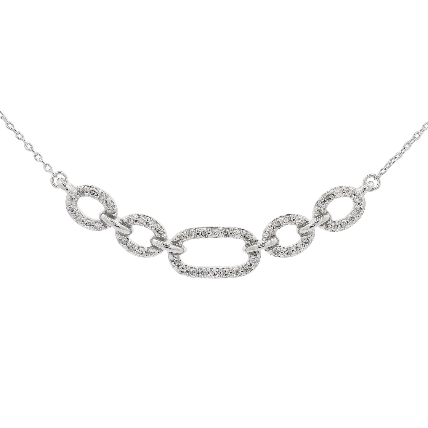Silver Link Diamond Pendant - Forever Rox