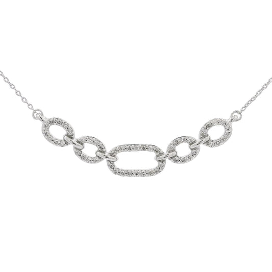 Silver Link Diamond Pendant - Forever Rox