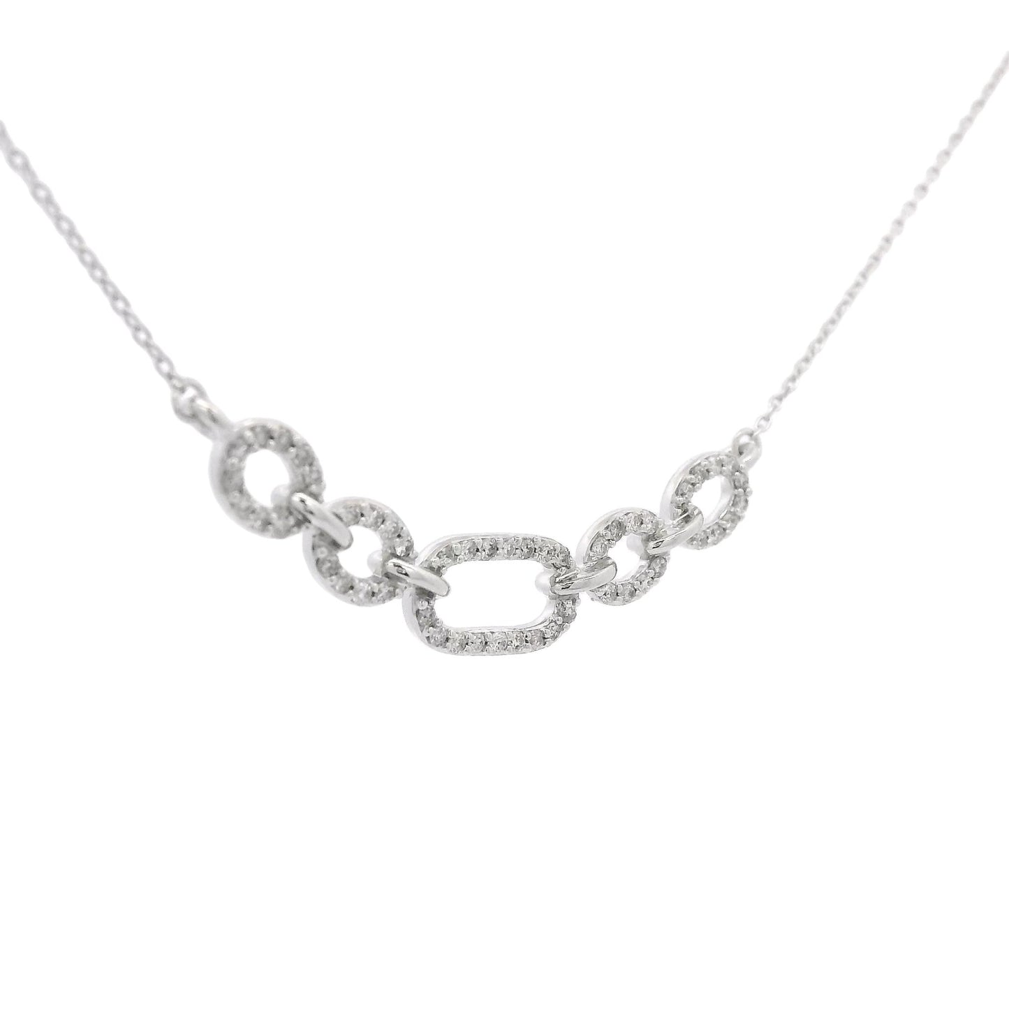 Silver Link Diamond Pendant - Forever Rox