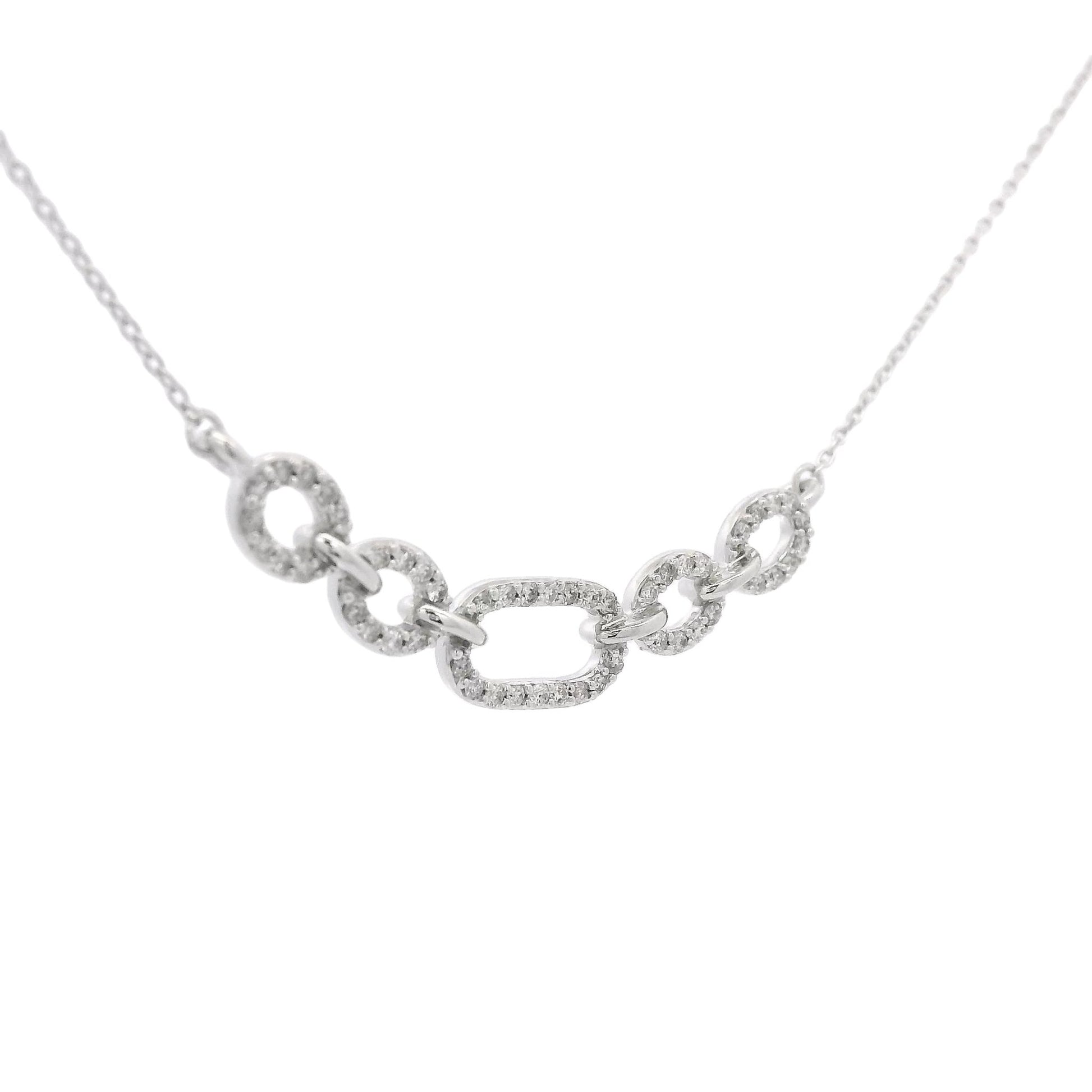 Silver Link Diamond Pendant - Forever Rox