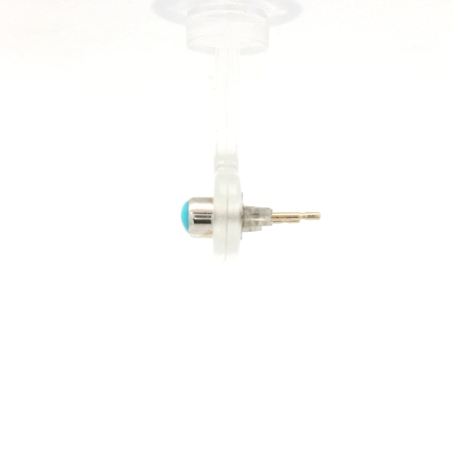 Small Bezel Set Turquoise Studs - Forever Rox