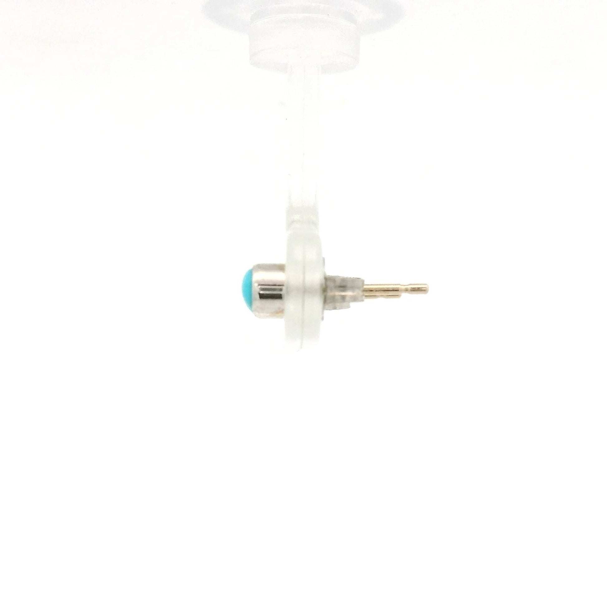 Small Bezel Set Turquoise Studs - Forever Rox