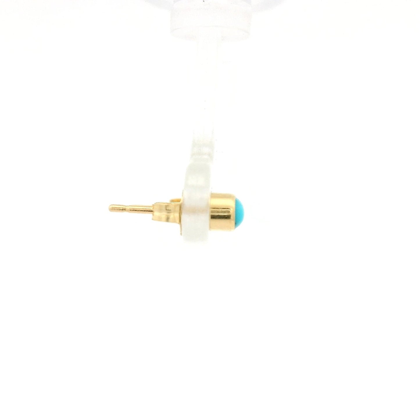 Small Bezel Set Turquoise Studs - Forever Rox