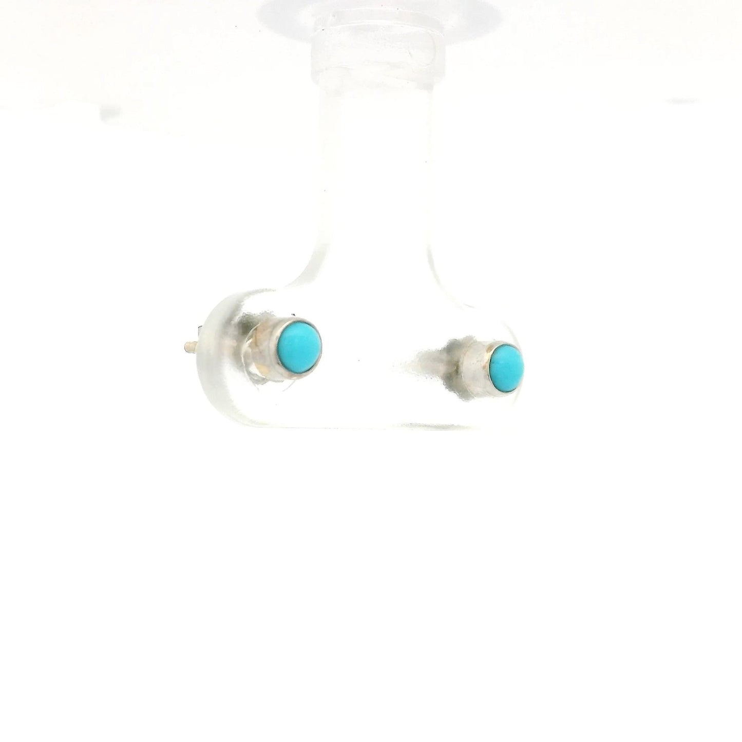 Small Bezel Set Turquoise Studs - Forever Rox