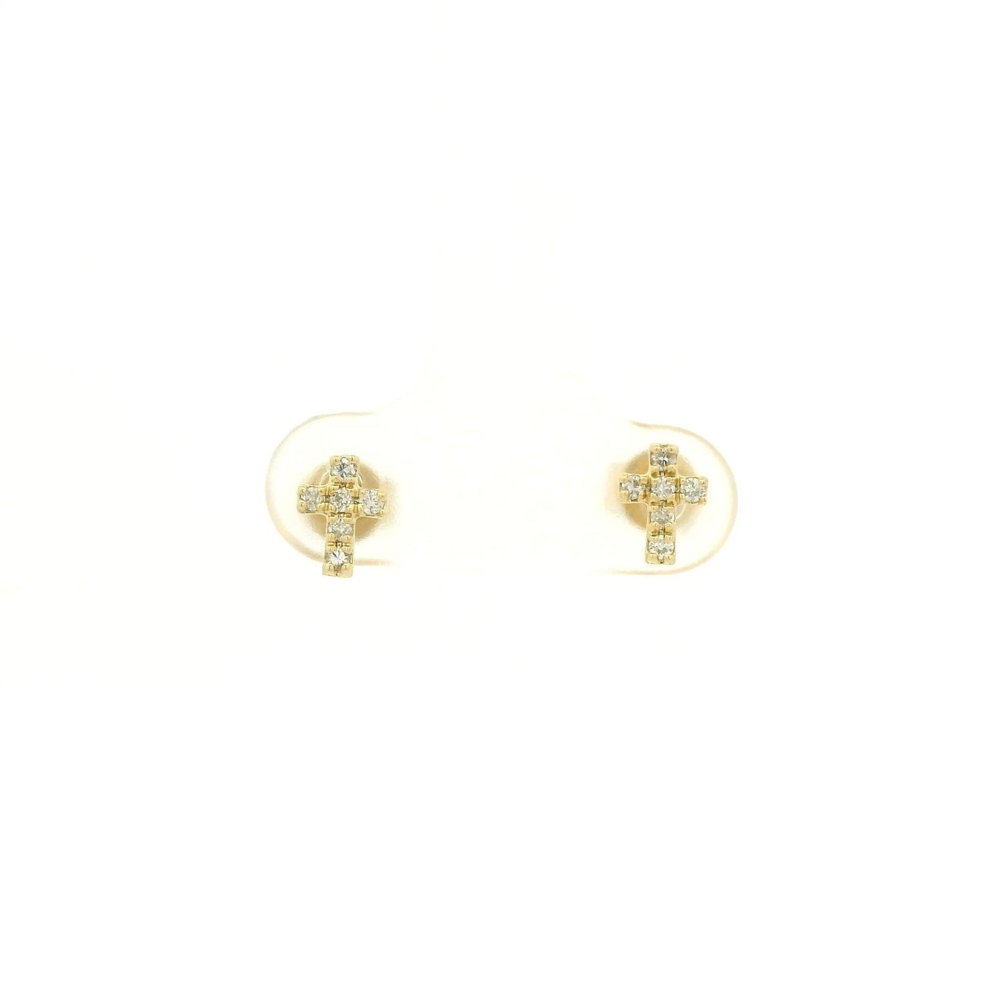 Small Diamond Cross Studs - Forever Rox Fine Jewelry
