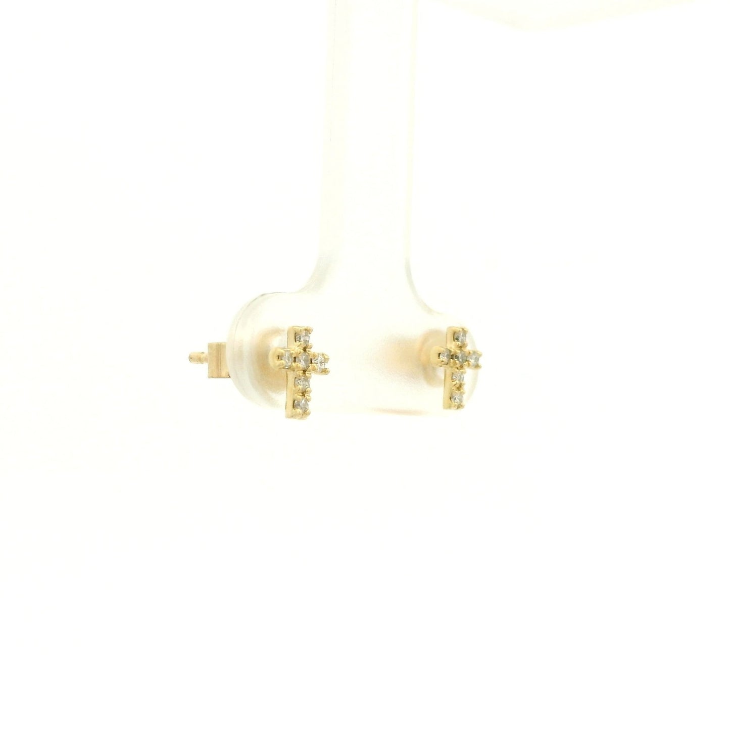 Small Diamond Cross Studs - Forever Rox Fine Jewelry