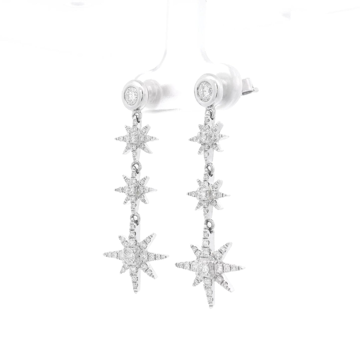 Small Diamond Star Dangle Earrings - Forever Rox
