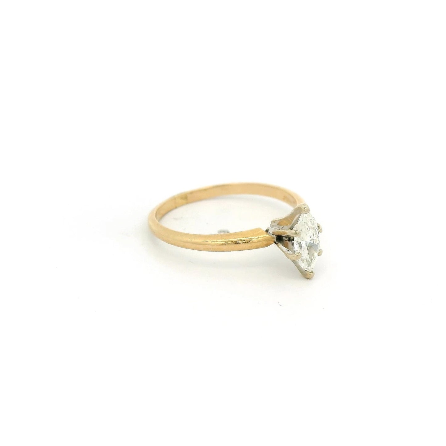 Solitair Marquise Cut Diamond Bridal Ring - Forever Rox Fine Jewelry