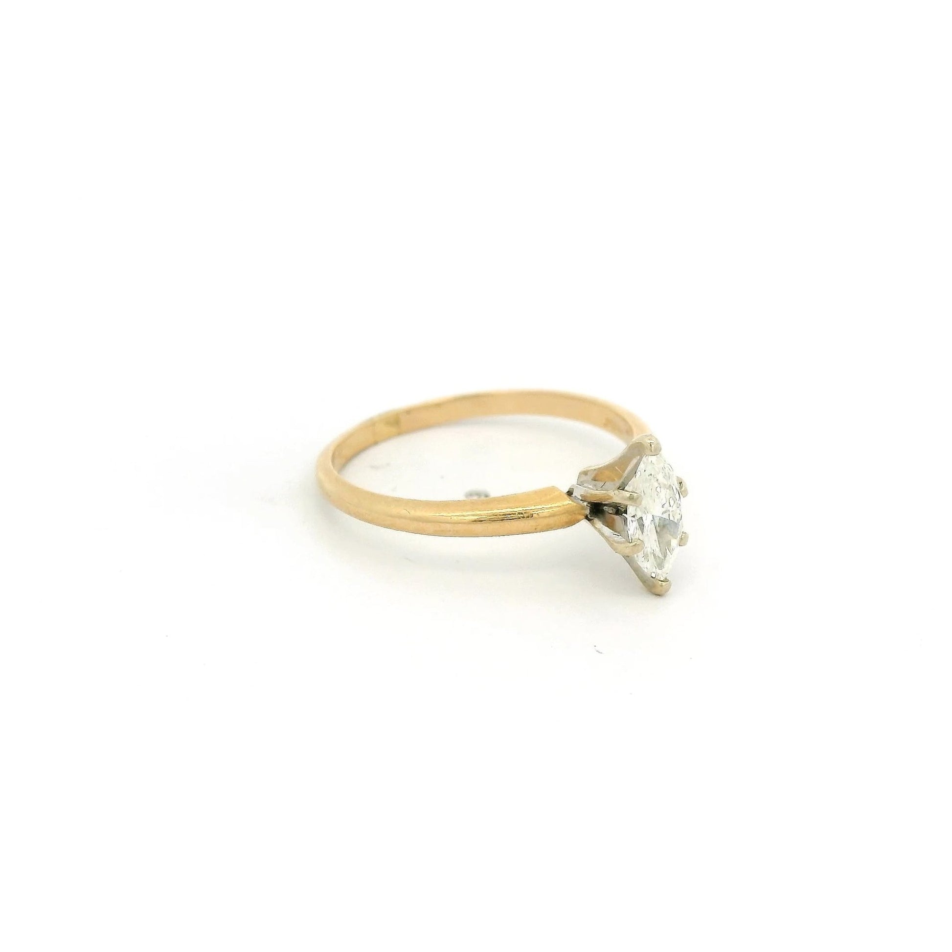 Solitair Marquise Cut Diamond Bridal Ring - Forever Rox Fine Jewelry