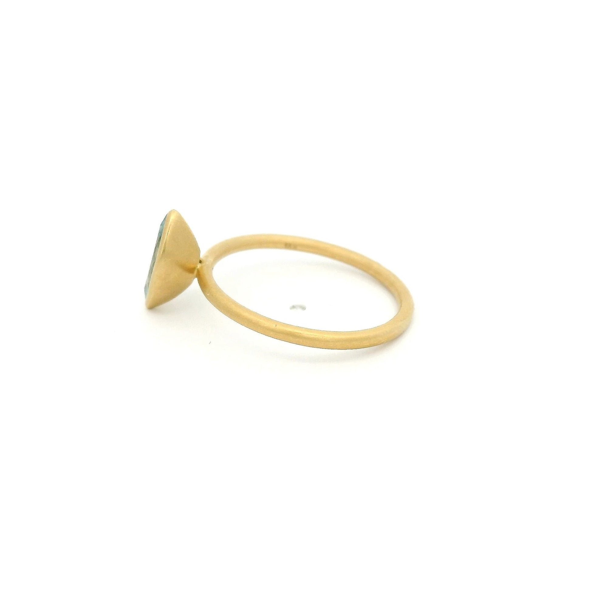 Solitaire Bezel Set Marquise Cut Aquamarine Ring - Forever Rox Fine Jewelry