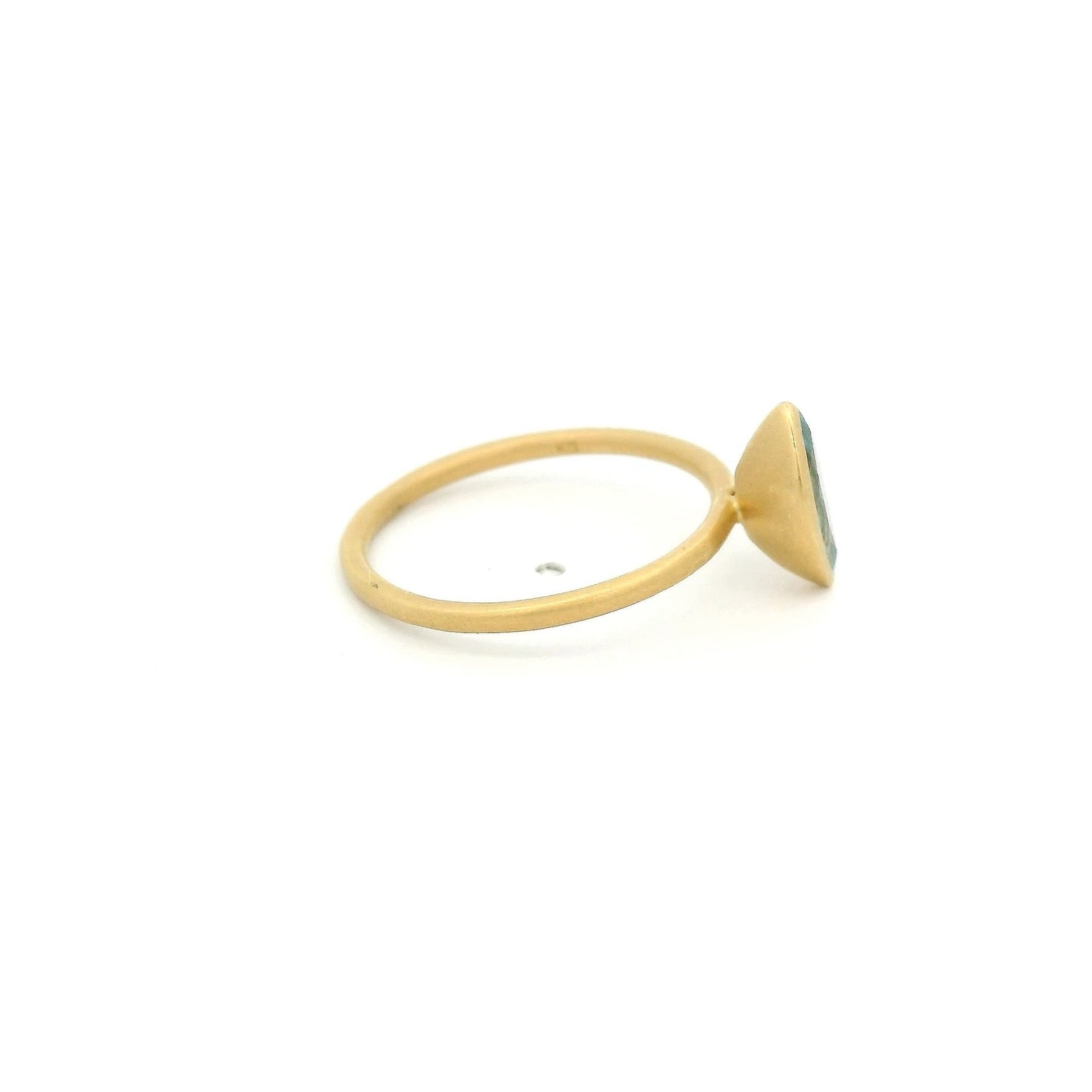Solitaire Bezel Set Marquise Cut Aquamarine Ring - Forever Rox Fine Jewelry